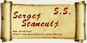 Sergej Stančulj vizit kartica